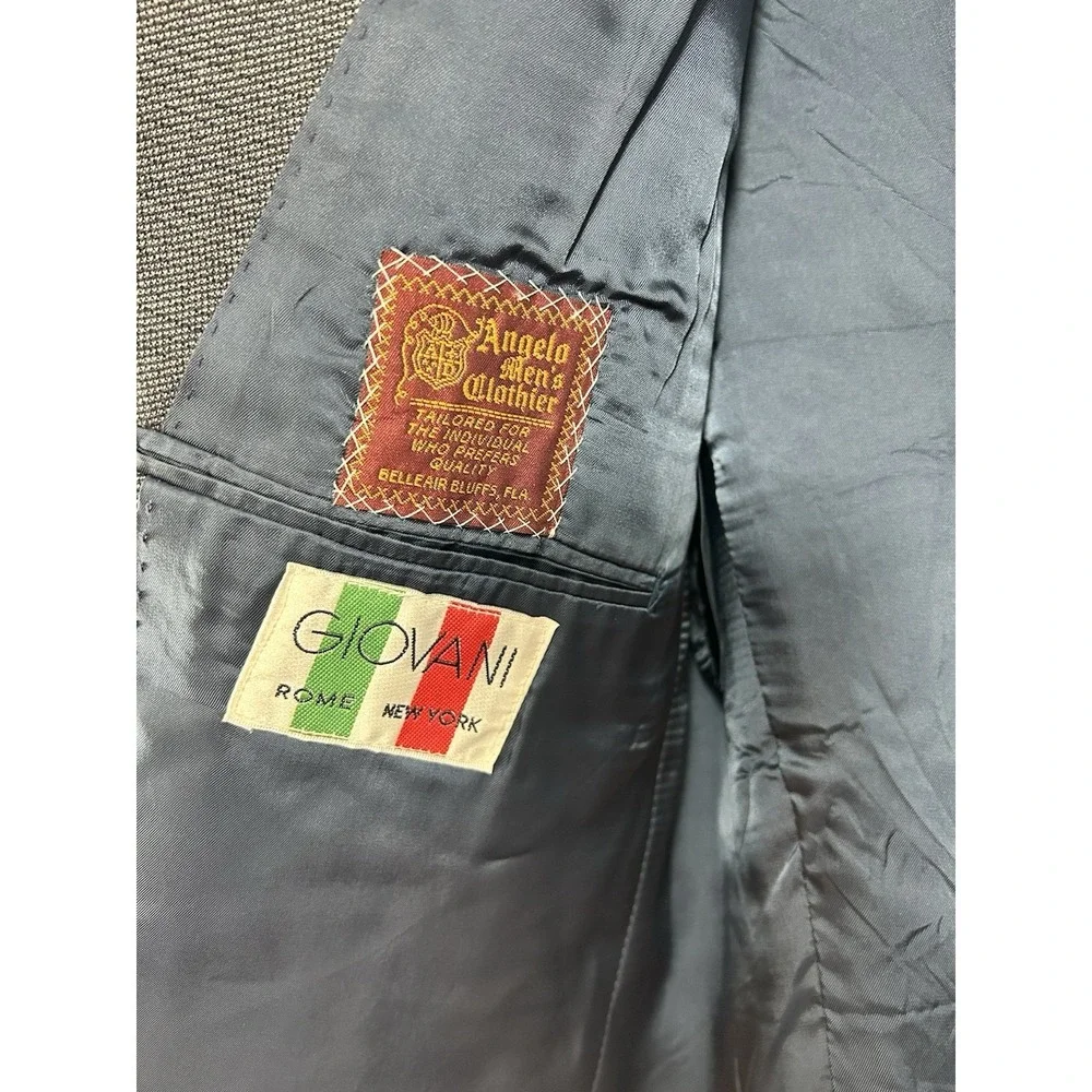 Angelo Mens Clothier Slate Gray Blazer Milan Rome NY Modern Fit‎ GIOVANI S42